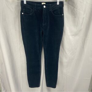 Pilcro Anthropologie Dark Blue High-Rise Skinny Corduroy Pants Size 28 New